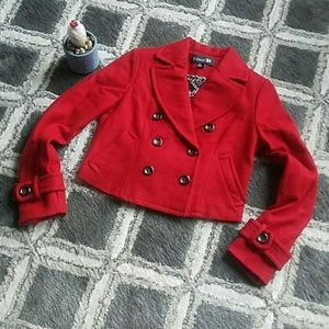 F21 Chic Cropped Peacoat